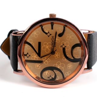 Elegant Romantic Big Dial Decorative Watch Wristwatch Girl Lady Women
