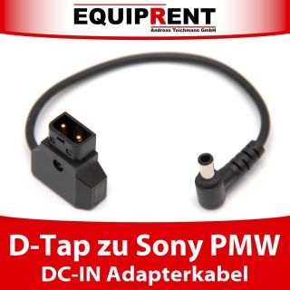 Adapterkabel Powertap/D Tap zu PMW EX1/EX1R/EX3 DC In Buchse 15 cm