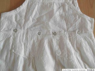 CARBONE weißes Kleid Wäschelook Gr. 104   152 NEU