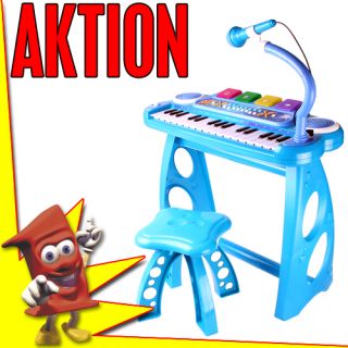 ROCK STAR Kinder Keyboard mit Hocker und Mikrofon