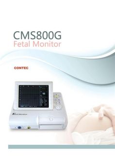 CMS800G Twins Fetal FHR Monitor,Two Ultrasound Probe,One TOCO Probe