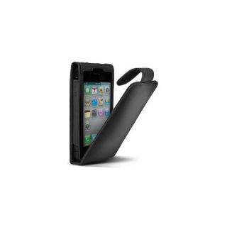 Premium Leder Hülle Zum Aufklappen Für Apple iPhone 4S Schwarz