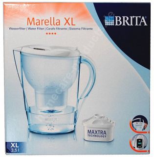 BRITA MARELLA XL Wasserfiltersystem 3,5 ltr. WEISS, inkl. 1 x Maxtra