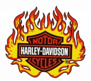 Harley Davidson Flammen Fenster Aufkleber 10x10cm Windshield Flame