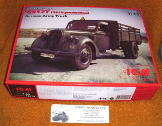 WWII german Army LKW Truck G917T 1939 Production in 135 ICM Neu