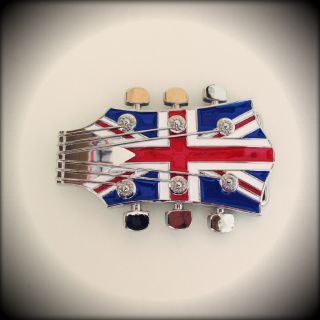Gürtelschnalle England Flagge London E Gitarre Buckle Wechselgürtel