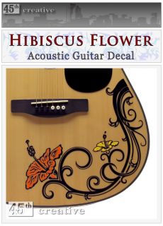 Hibiscus Flower acoustic guitar Decal fender starcaster squire custom