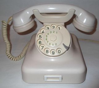 altes TELEFON Bakelit W 48 POST DFG 1963 ELFENBEIN weiss WÄHLSCHEIBE