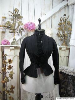 19. Jhdt. Antique FRENCH Victorian DRESS Museale BIEDERMEIER Jacke