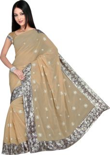 Georgette bollywood Sequin Embroidery Sari Saree Bellydance curtain 13