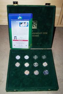 999 Silber 11 Münzen Satz WM 2006 + Kasette