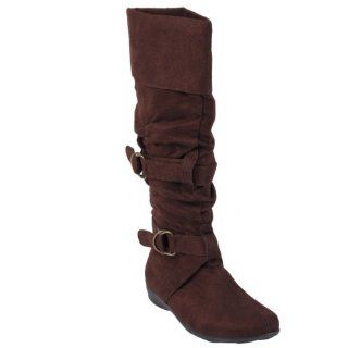 Bamboo by Journee Zen Faux Suede Boots Shoes