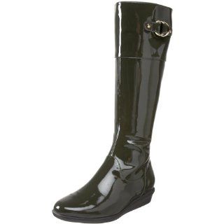 Womens Air Melanie Knee High Rain Boot,Loden Patent,11 M US Shoes