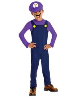 Super Mario Bros   Waluigi Child Costume Clothing