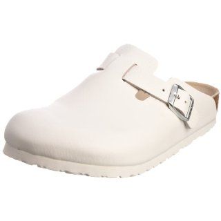 Birkenstock clogs Boston from Leather in White with a regular insole