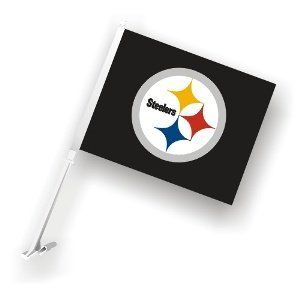 Pittsburgh Steelers Two Sided Car Flag