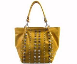 Rhinestone Decorated Fashion Handbag   Yellow Clothing