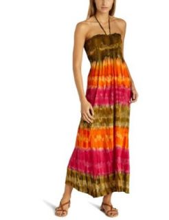 Raviya Womens Knit Maxi Dress,Orange/Pink,Large Clothing