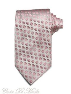 $90 NEW CHIANTI HandMade Necktie L. Gray Pink Silk Tie