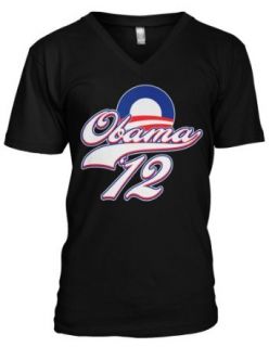 Obama 2012 Baseball Style Design Mens V Neck T shirt, Vote