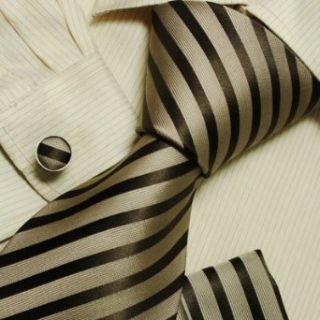 Dark Brown cheap ties for men fashion silk ties Cufflinks