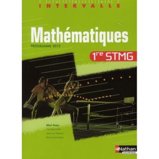 Mathematiques 1ere stmg (intervalle) eleve 2012   Achat / Vente livre