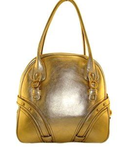 Juicy Couture Leather Lovely Bowler Handbag Bag Purse Tote