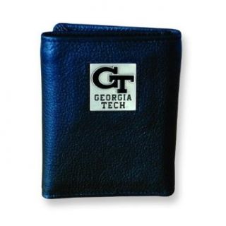 Georgia Tech University Trifold Leather Wallet Clothing
