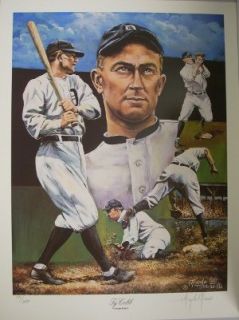 Ty Cobb unsigned Detroit Tigers 18x24 Lithograph