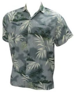 La Leela Grey Hawaiian Printed Beach Partywear Shirt