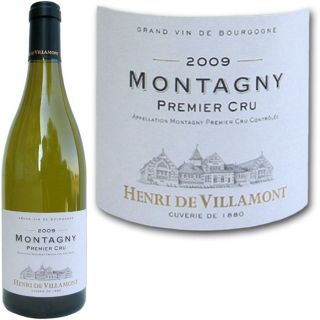 Henri de Villamont Montagny 1er Cru 2009   Achat / Vente VIN BLANC