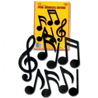 Foil Musical Note Silhouettes (black) Party Accessory (1