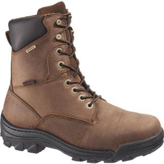 Waterproof 8 Durbin Steel Toe Work Boots Brown, BROWN, 7 XW Shoes