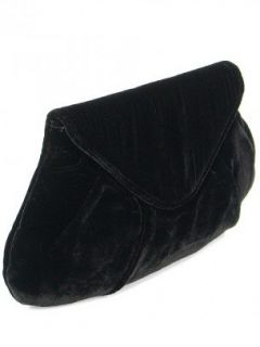 Lauren Merkin Handbag   Black Velvet Lotte Clutch