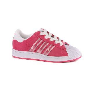  Girls Adidas Superstar Pink Suede Sneakers US 1 JNR / EUR 32 Shoes