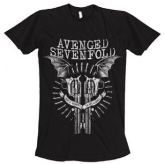 Avenged Sevenfold T Shirt Black Bat Guns Clothing