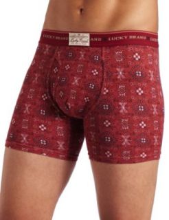 Lucky Brand Mens Knit Boxer Brief, Outlaw Bandana, X
