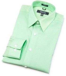 Cole Reaction Mens Fitted Dress Shirt, Green, 17.5/32 33 Clothing