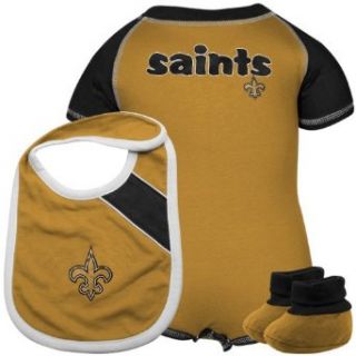New Orleans Saints Infant Creeper, Bib, And Bootie Set