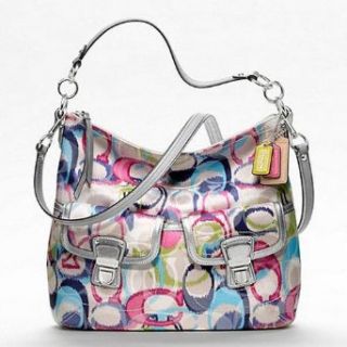 Coach Poppy Ikat Pocket Hobo Handbag Purse Multi Clothing