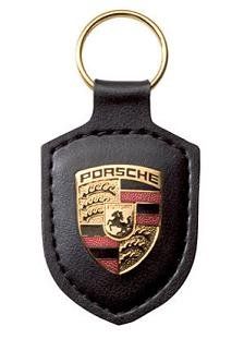 Porsche Black Leather Keyring Clothing