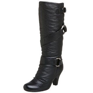 Steve Madden Womens Lorryy Boot,Black Leather,5 M Shoes
