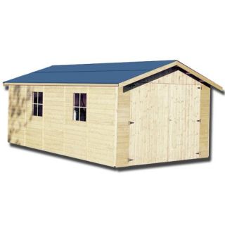Garage en bois 15 mm   18,54 m²   Achat / Vente ABRIS JARDIN   CHALET