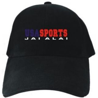 USA SPORTS Jai Alai Black Baseball Cap Unisex Clothing