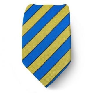 CS10007   Light Blue and Gold School College Stripe Tie
