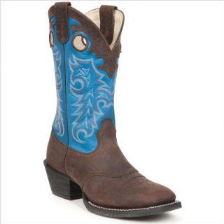 Durango Brown & Royal Blue Saddle Western Boots Shoes