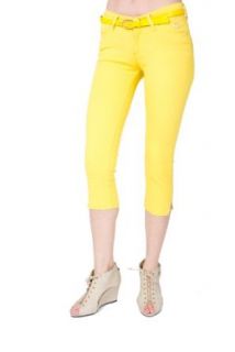 Belted Cropped Skinny Jeans by Apple Bottoms Clothing