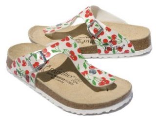  New Birkenstock Gizeh Cherry Print Ladies 40 R 9 $95 Shoes