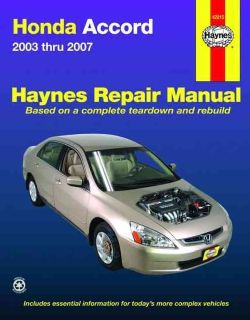 Repair Manual Honda Accord 2003 2007 (Paperback)