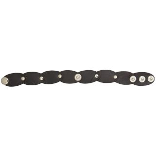 Snap In Style Metal Base 1/Pkg Bracelet Leather Oval